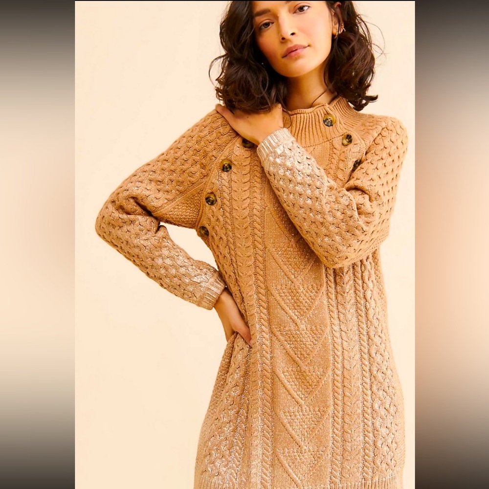 Anthropology, Pilcro Fisherman Tunic Sweater. NWOT